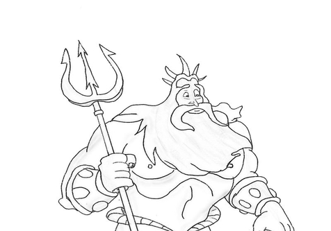476x333 King Triton Coloring Pages Page Image Clipart Images