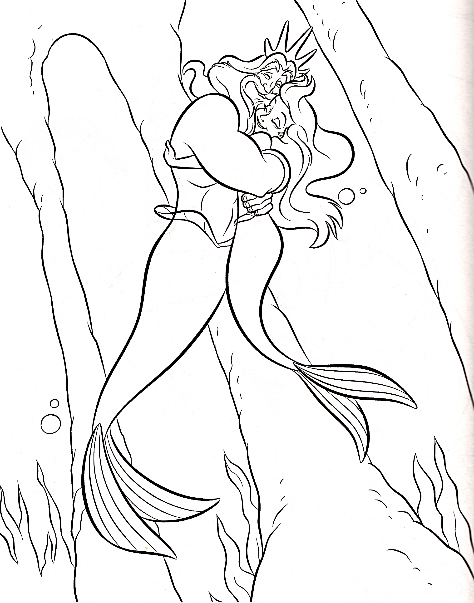 1992x2535 Walt Disney Coloring Pages King Triton Princess Ariel Walt Disney
