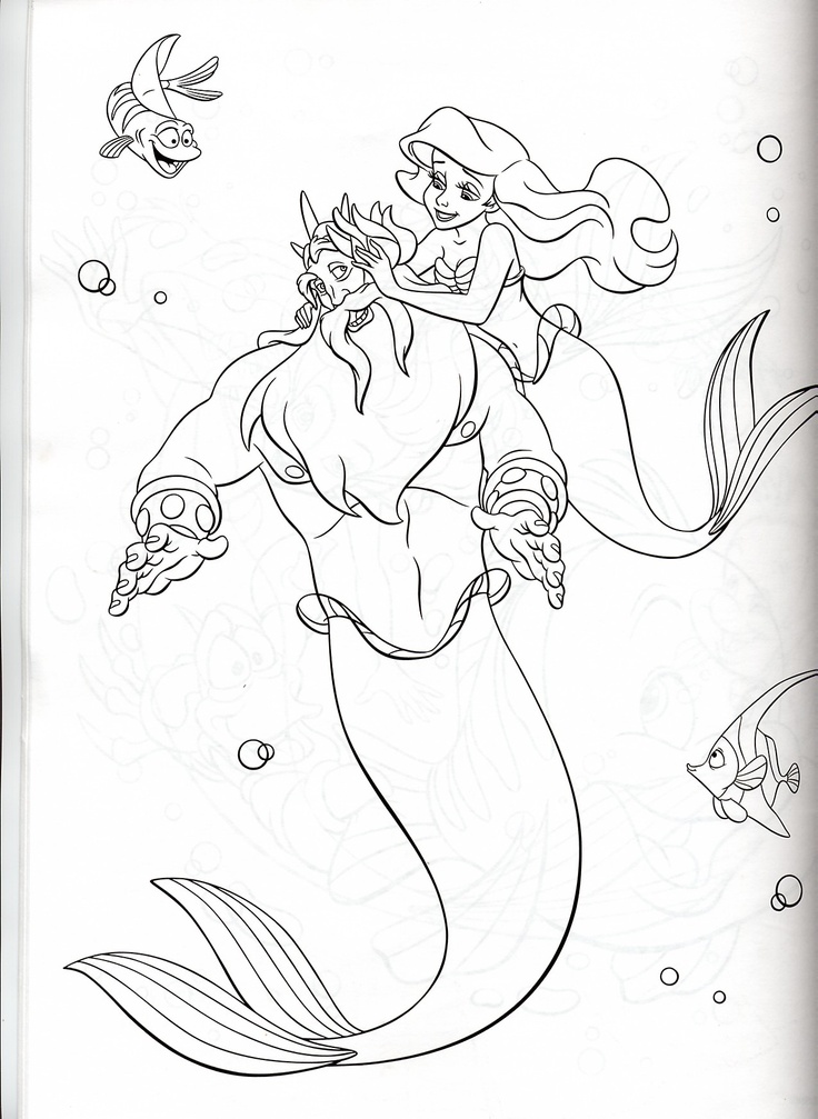 King Triton Coloring Pages at GetColorings.com | Free printable ...