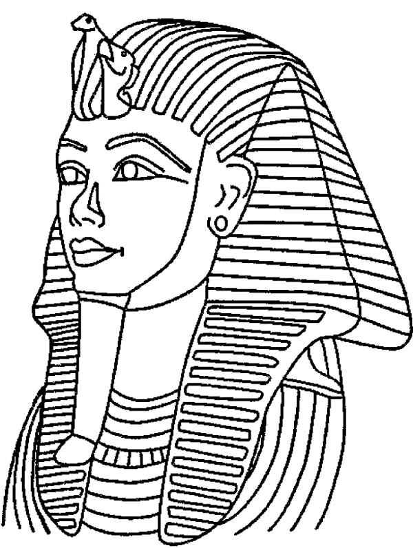 King Tut Mask Mummy Free Coloring Page 600x796 King Tut Mask Mummy Free Coloring Page
