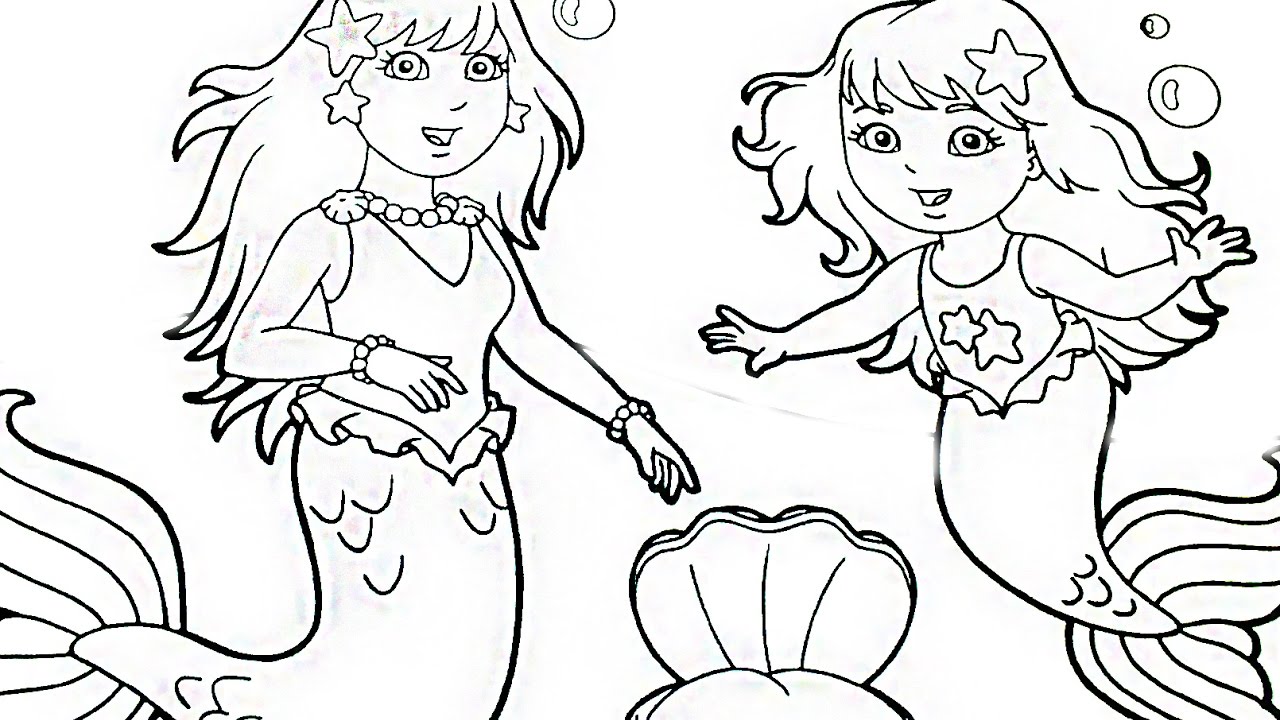 Dora The Explorer Mermaid Kingdom Coloring Book Pages For Kids 1280x720 Dora The Explorer Mermaid Kingdom Coloring Book Pages For Kids