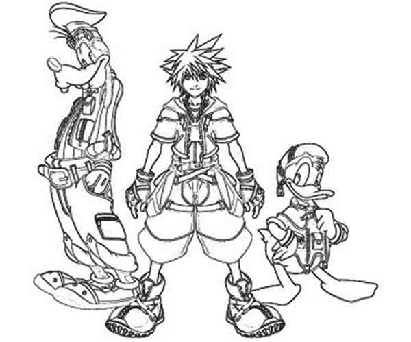 Kingdom Hearts Coloring Pages 600x499 Kingdom Hearts Coloring Pages
