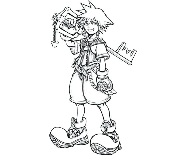 Kingdom Hearts Coloring Pages Adorable Kingdom Hearts Coloring 650x541 Kingdom Hearts Coloring Pages Adorable Kingdom Hearts Coloring