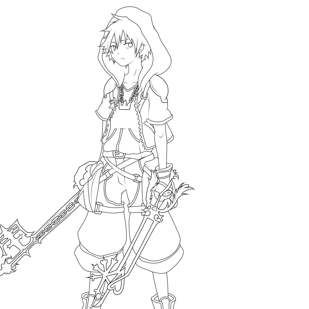 New Kingdom Hearts Coloring Pages 15 1024x1024 New Kingdom Hearts Coloring Pages 15
