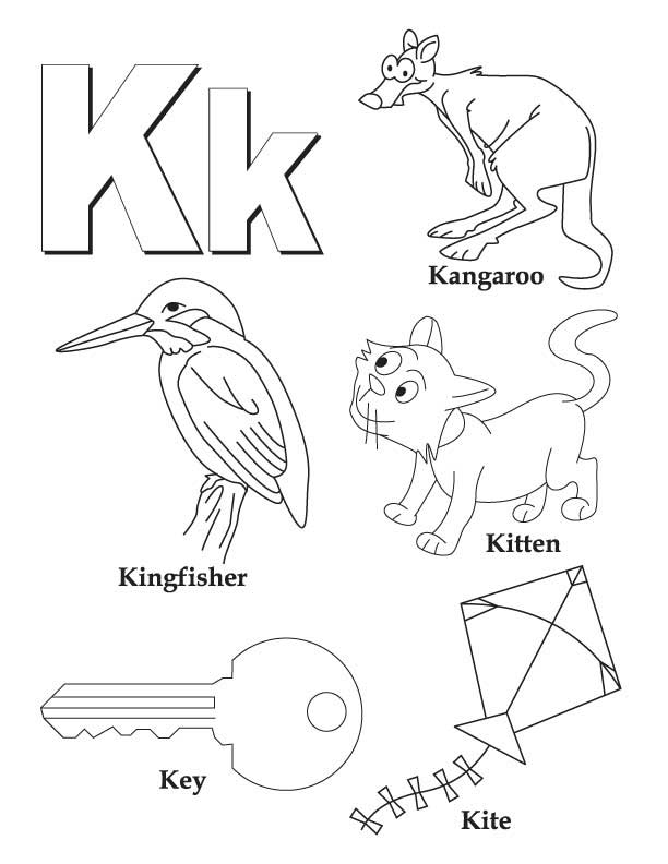 Letter K Coloring Page 612x792 Letter K Coloring Page
