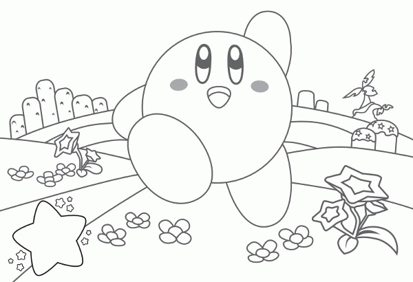Kirby Coloring Pages Coloring Pages For Kids 600x410 Kirby Coloring Pages Coloring Pages For Kids