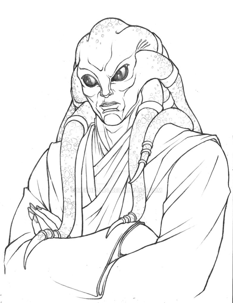 784x1018 Star Wars Coloring Pages Kit Fisto Copy Is Not Impressed
