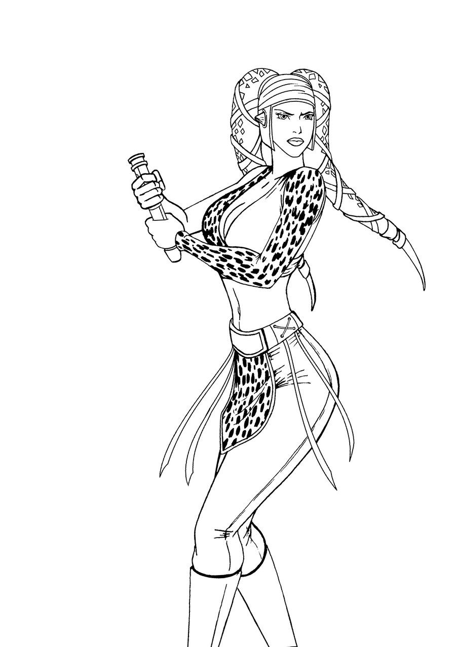 900x1277 Black And White Coloring Pages Star Wars Kit Fisto