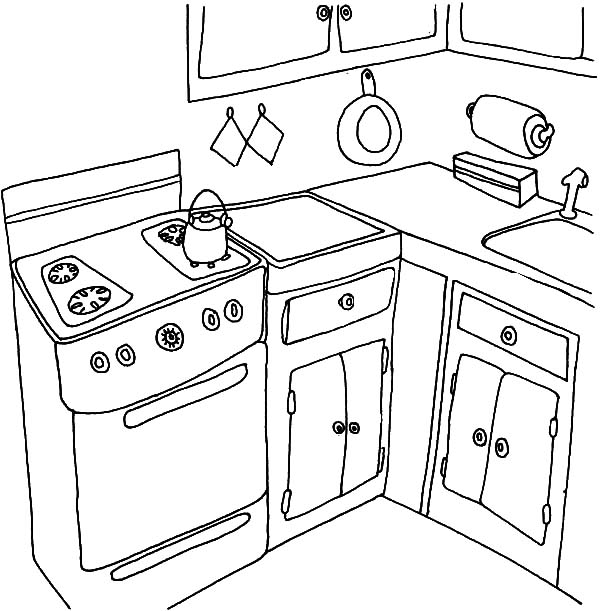 Boiling Water In The Kitchen Coloring Pages 600x611 Boiling Water In The Kitchen Coloring Pages