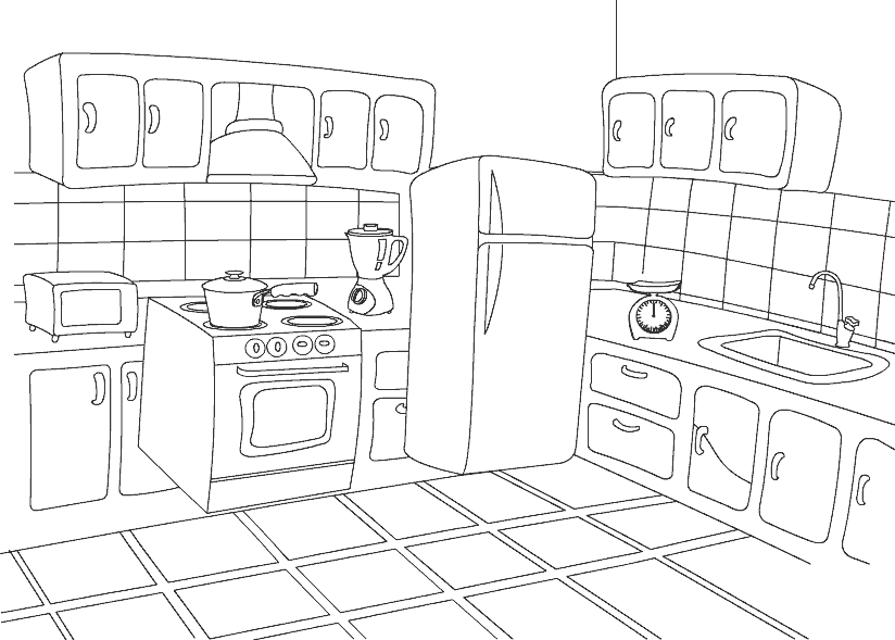 Color Kitchen Free Coloring Pages For Preschooler And Kindergartener 824x589 Color Kitchen Free Coloring Pages For Preschooler And Kindergartener