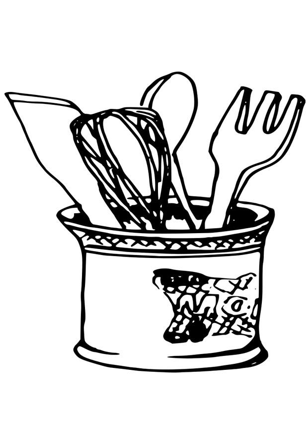 Coloring Page Kitchen Utensils 620x875 Coloring Page Kitchen Utensils