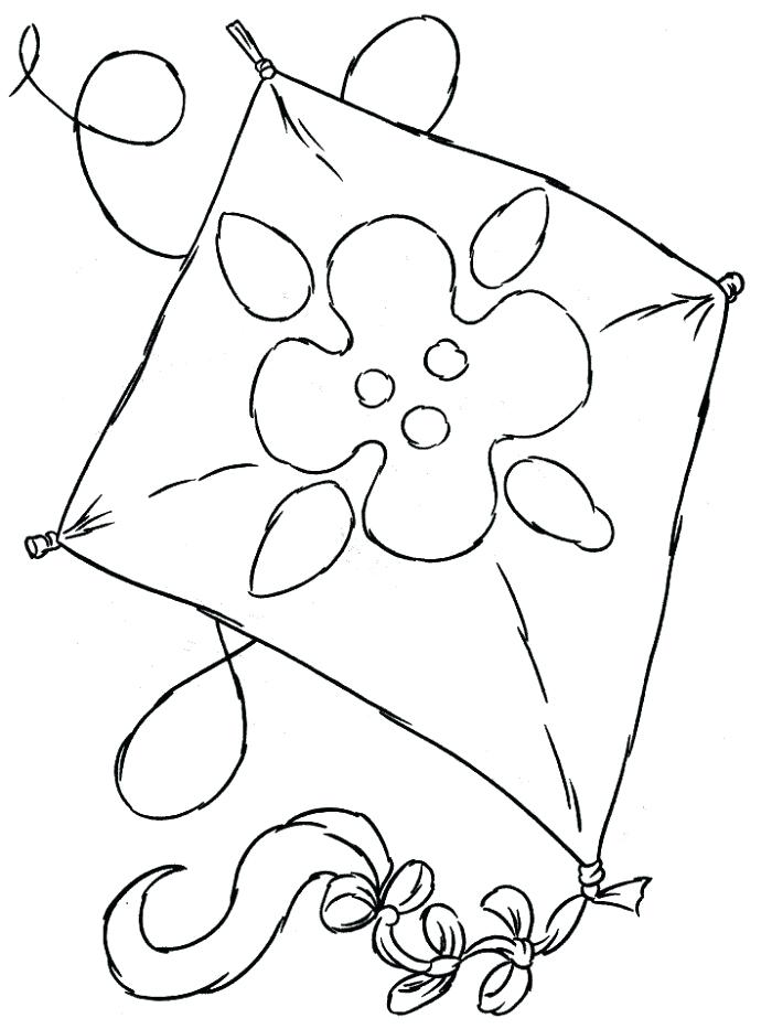 Kite Coloring Page at GetColorings.com | Free printable colorings pages ...