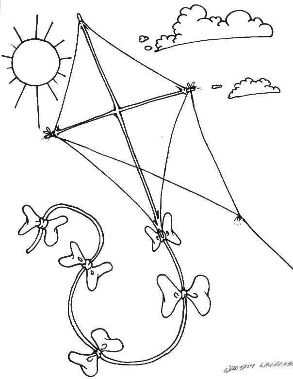 Kite Coloring Page at GetColorings.com | Free printable colorings pages ...