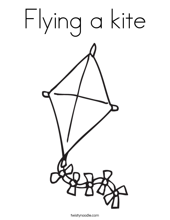 Flying A Kite Coloring Page 685x886 Flying A Kite Coloring Page