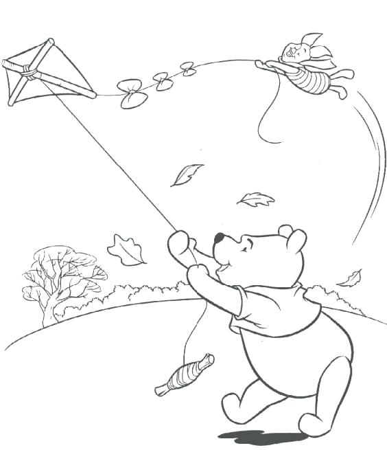 Kite Coloring Page Kite Coloring Pages The Pooh A Kite Flying 564x655 Kite Coloring Page Kite Coloring Pages The Pooh A Kite Flying