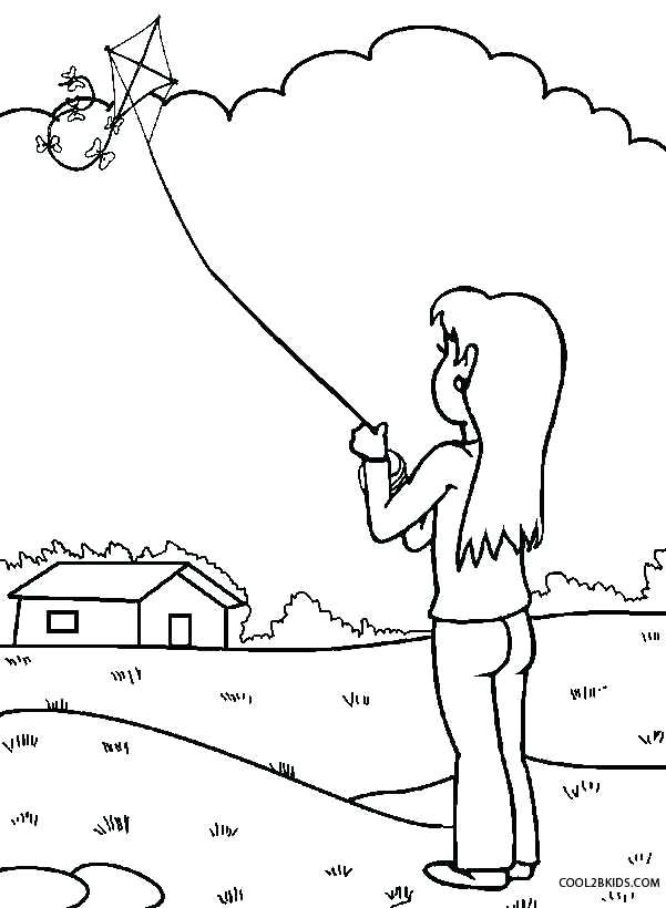 Kite Coloring Pages Printable 601x820 Kite Coloring Pages Printable