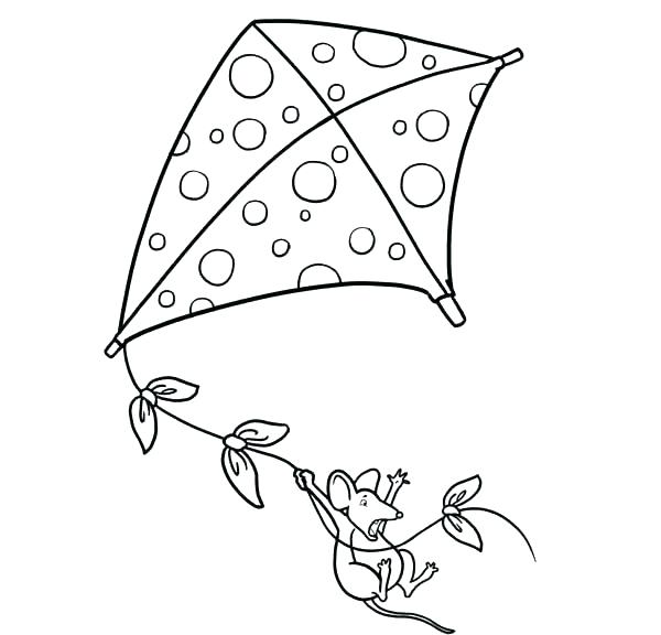 Kite Coloring Pages 600x576 Kite Coloring Pages