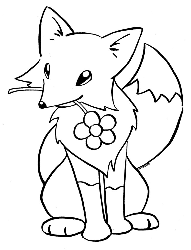 781x1022 Kitsune Coloring Book Page By Lunarspoon