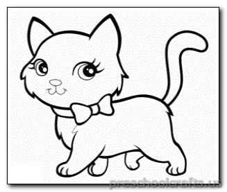 327x277 Kitten Coloring Pages
