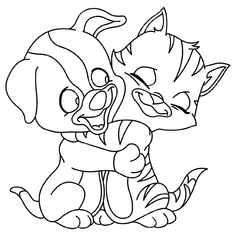 800x800 Coloring Pages Of Puppies And Kittens Coloring Pages Kids