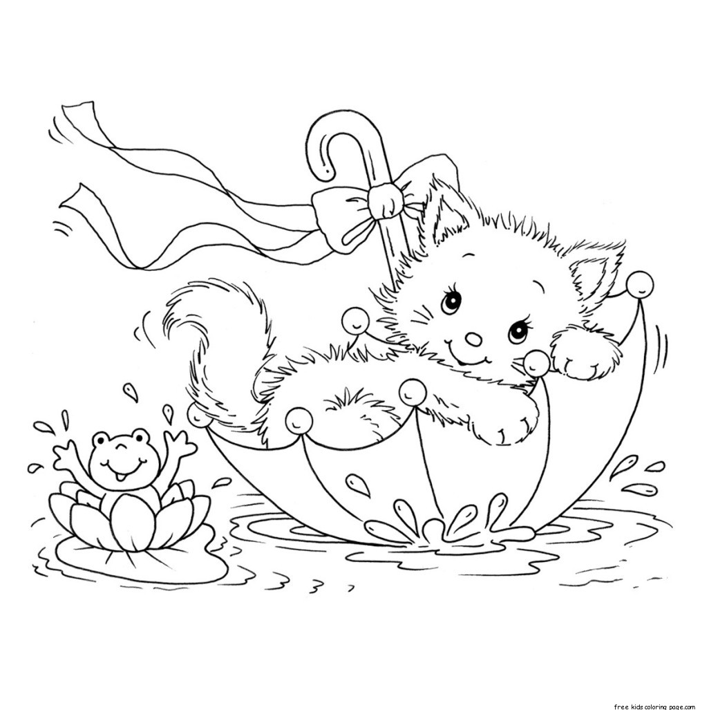 1026x1027 Cute Kitten Coloring Pages