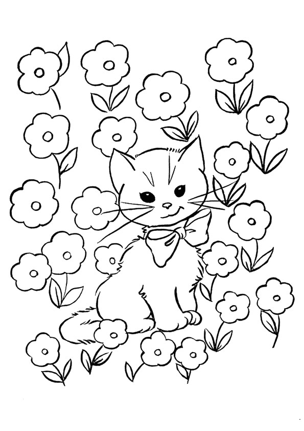 Free Printable Kitten Coloring Pages For Kids 595x842 Free Printable Kitten Coloring Pages For Kids