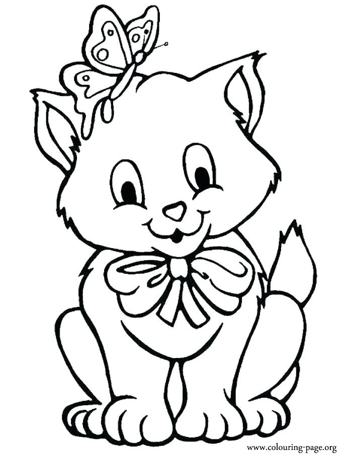 Kittens Coloring Pages Printable Drawn Kitten Coloring Page 5 700x912 Kittens Coloring Pages Printable Drawn Kitten Coloring Page 5