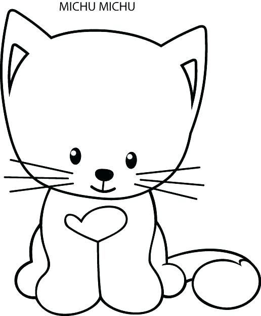 516x624 Kitten Coloring Pages Cute Kitten Coloring Pages Kitten Coloring