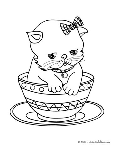 Kitten In Cup Coloring Pages 363x470 Kitten In Cup Coloring Pages