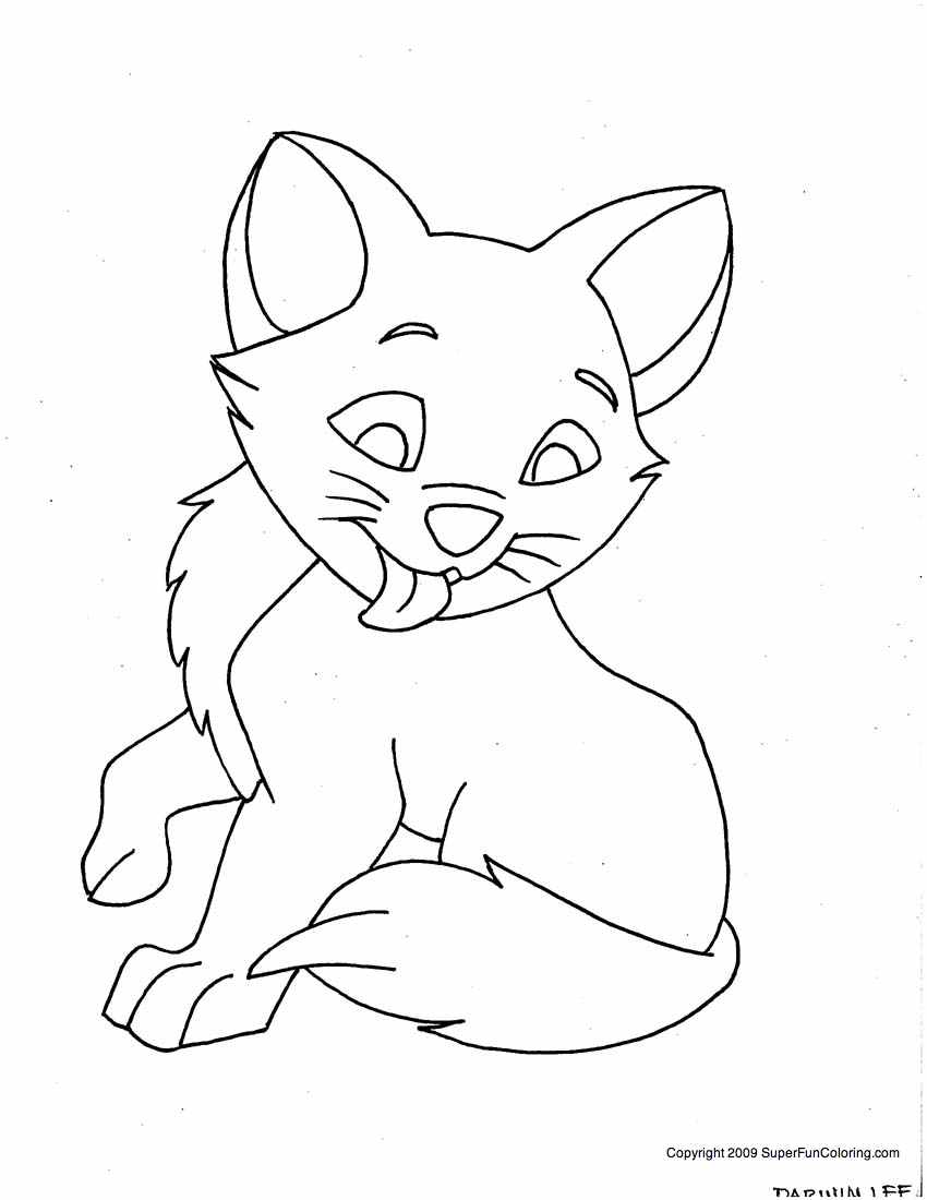 Cute Kitten Coloring Pages 850x1100 Cute Kitten Coloring Pages
