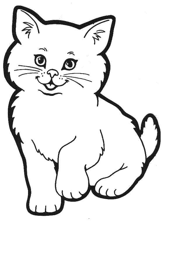 613x863 Kitty Cat Coloring Pages