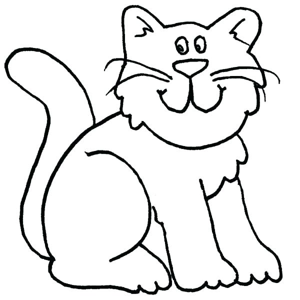 600x600 Cat Coloring Page Cat Coloring Pages Cartoon Cat Coloring Pages