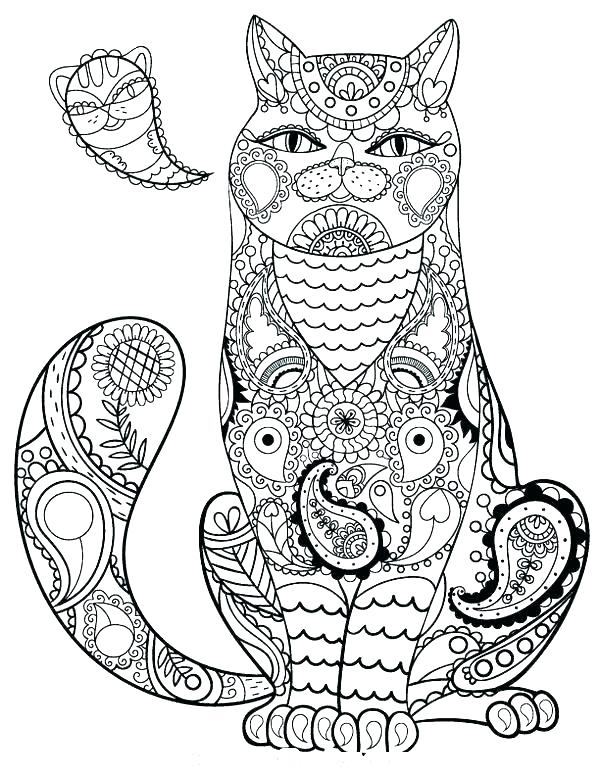 600x776 Cat Coloring Pages Kitty Cat Coloring Page Cat Coloring Pages