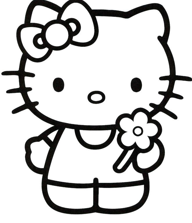 661x768 Hello Kitty Coloring Pages Free Printable Hello Kitty Popular