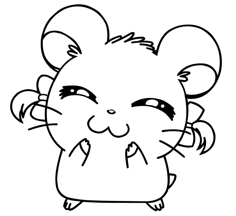 Hamtaro Colouring Page By Kiwi 801x734 Hamtaro Colouring Page By Kiwi