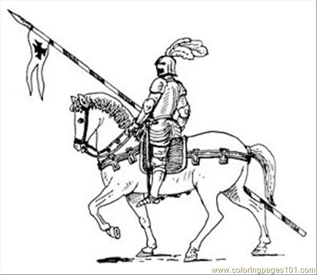 650x563 Knight Horse05 Coloring Page