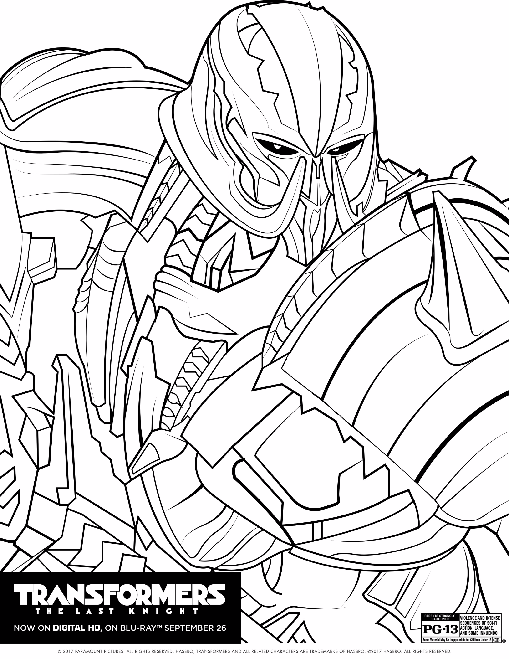 2136x2764 Transformers The Last Knight Coloring Pages The Review Wire