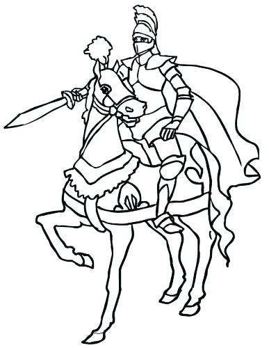 387x500 Knight Coloring Pages