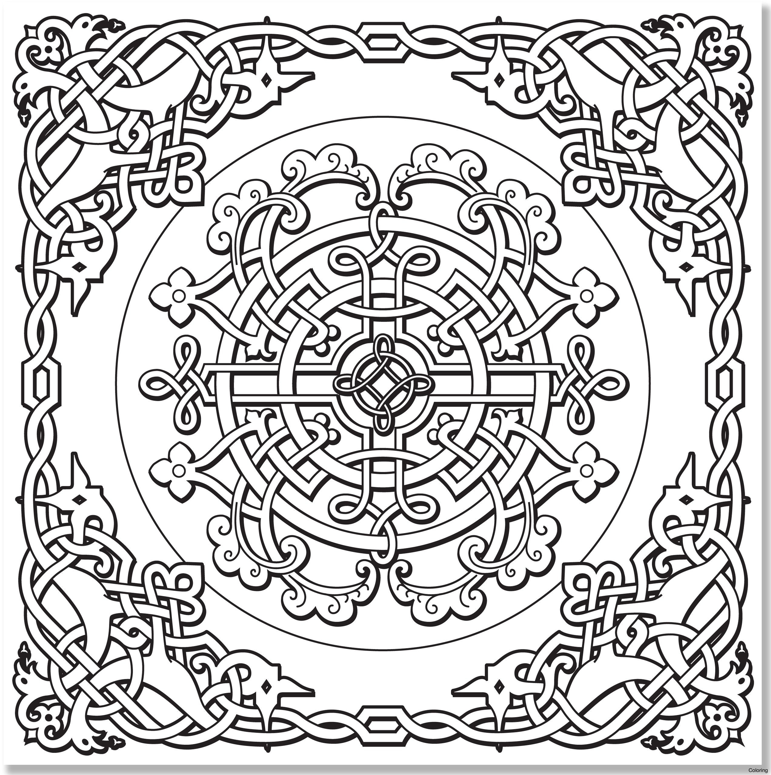 2545x2560 Coloring Pages Celtic Designs Best Mandala Page Gallery Of Knot
