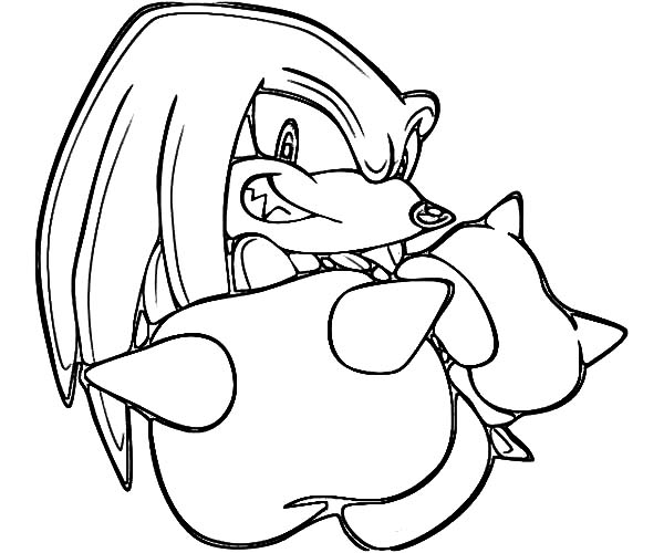600x500 Knuckles The Echidna Coloring Pages Knuckles The Echidna Coloring