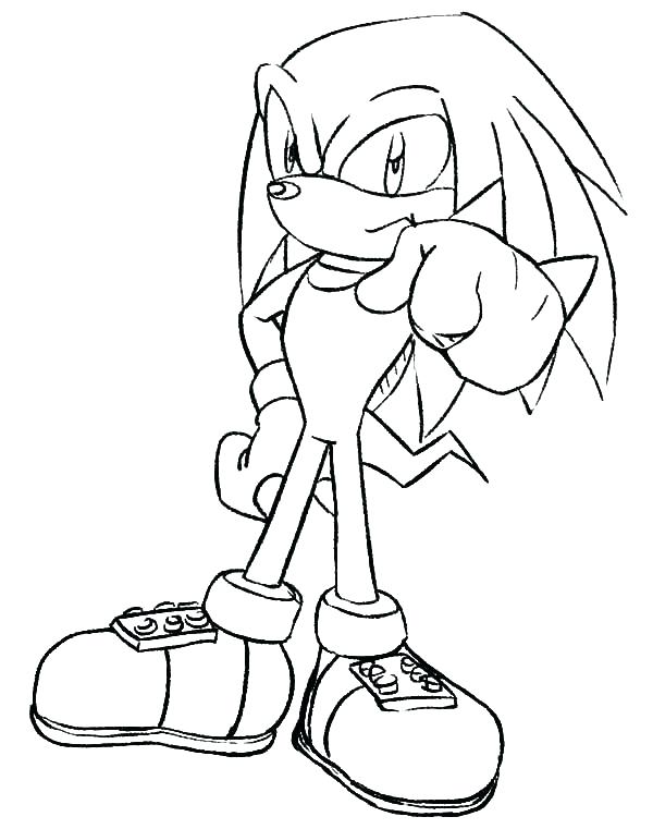 600x761 Knuckles Coloring Pages Sonic Tails Coloring Pages Sonic