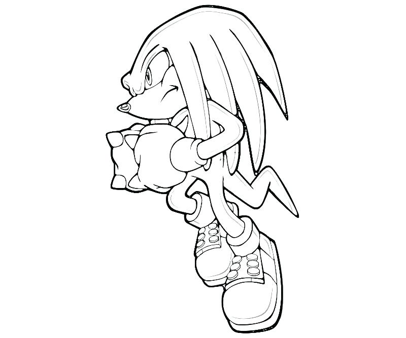 800x667 Knuckles Coloring Pages Sonic Generations Knuckles Angry Surfing