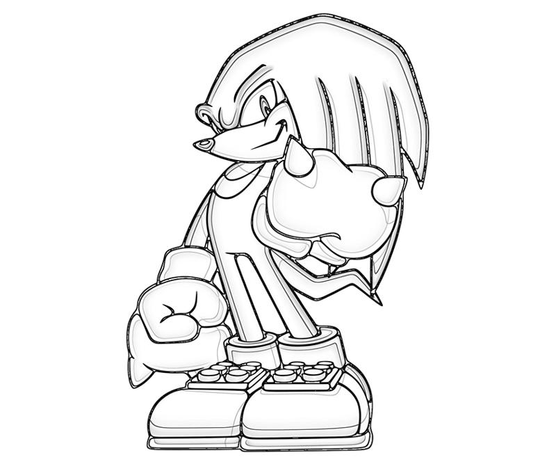 800x667 Knuckles The Echidna Coloring Pages