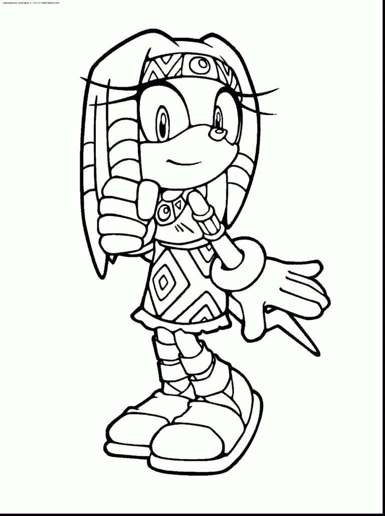 768x1029 Sonic Rivals Coloring Pages Best Of Fresh Knuckles The Echidna