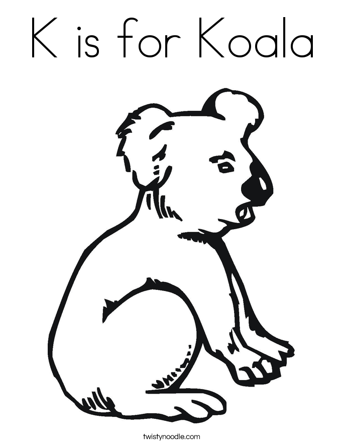 685x886 K Is For Koala Coloring Page