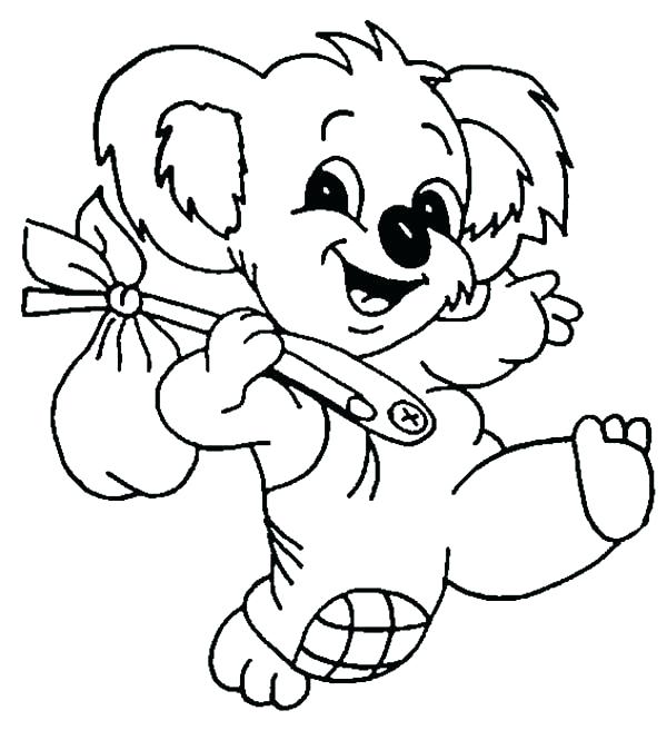600x665 Koala Coloring Page Best Koala Coloring Pages Fee Koala Coloring