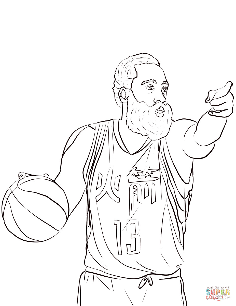 927x1199 Shocking James Harden Coloring Page Printable Of Kobe Bryant Trend