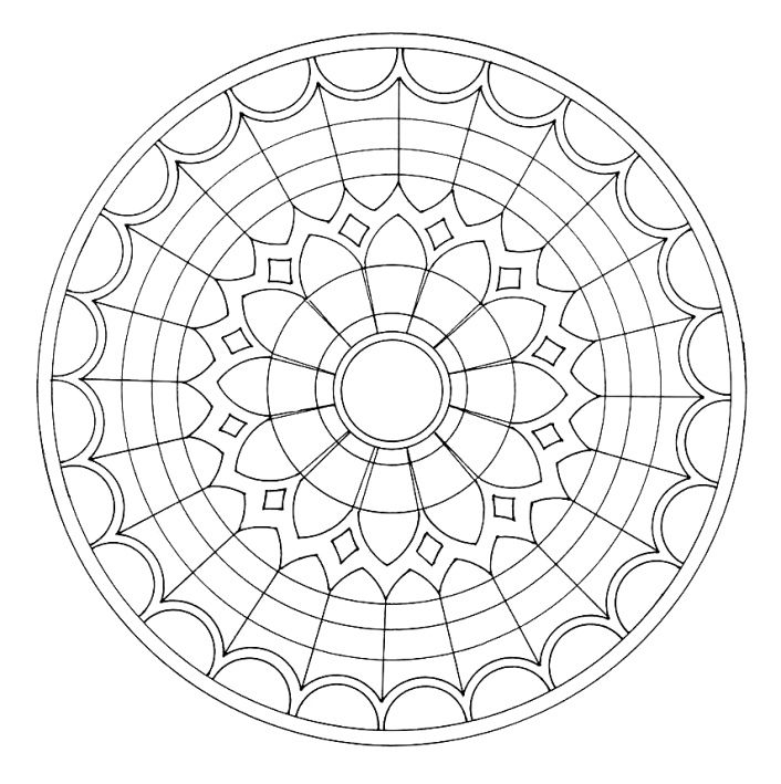 706x709 Stained Glass Window Coloring Page Stained Glass Stained Glass