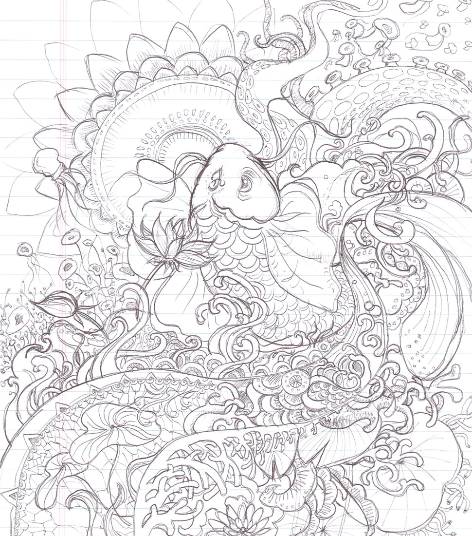Koi Coloring Page