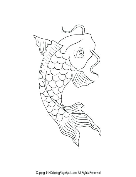 463x600 Realistic Koi Fish Coloring Pages Printable Coloring Fish Coloring